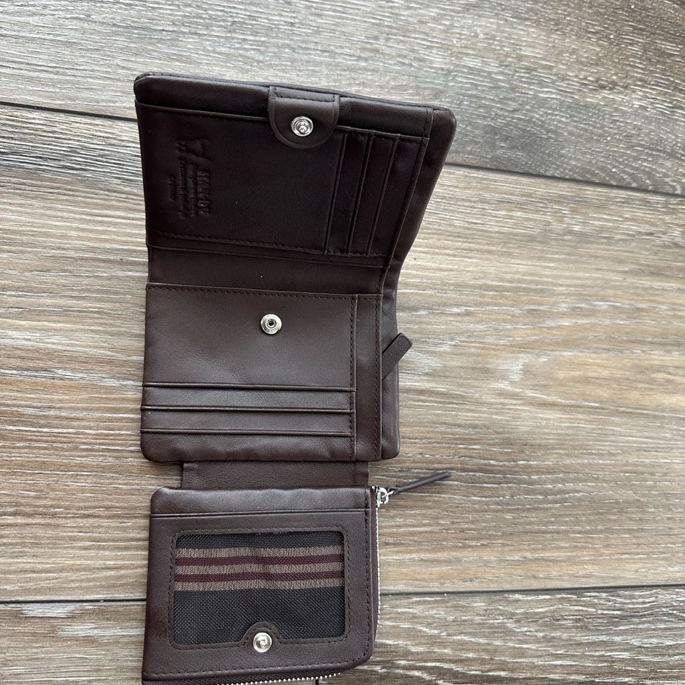 Brown Leather Wallet/Genuine Leather/ La France❌SOLD ❌ - Picture 5 of 16